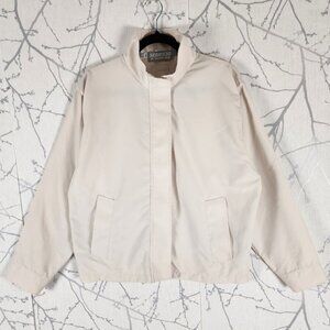Second Skin Hydrashield Ivory Full Zip Bomber Style Jacket